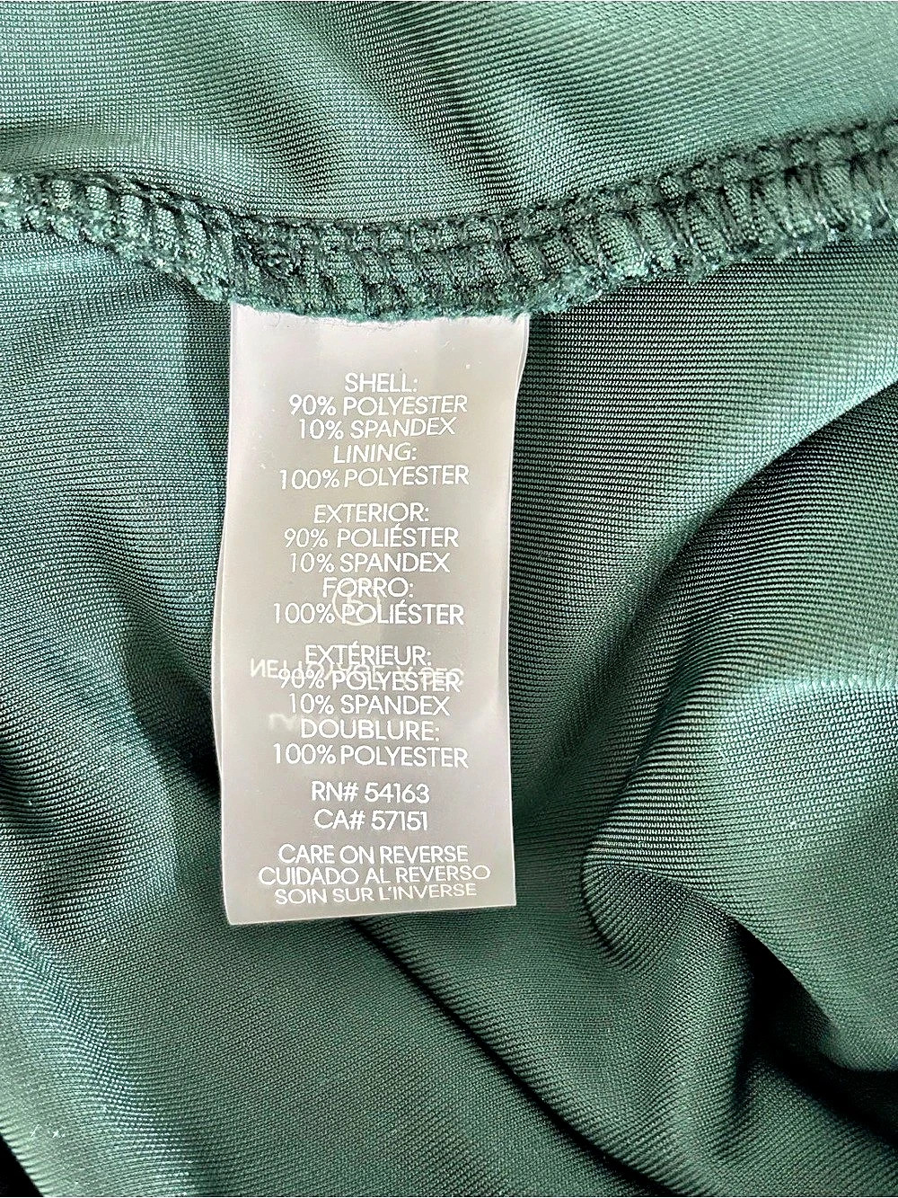 Calvin Klein Velvet V-Neck Faux-Wrap Sheath Dress Malachite Size 12 - Picture 6 of 7